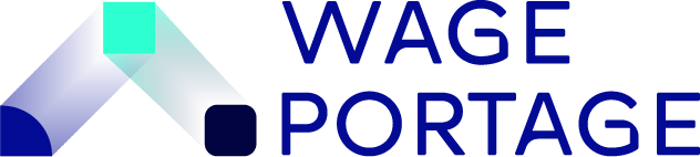 Déclinaison du logo Wage Portage version bleue